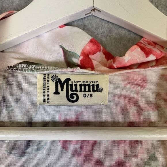 Show me your mumu floral robe womens one size short sleeve - Picture 2 of 5